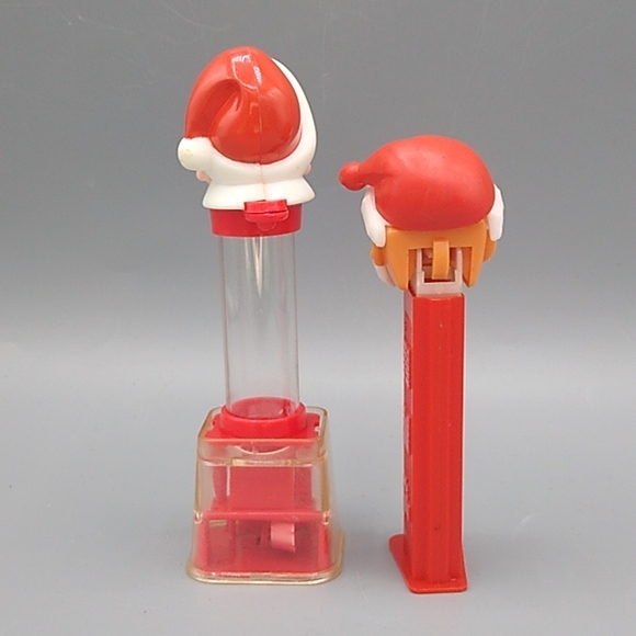 Santa Candy Dispensers PEZ Dispenser FLIX Mini Gumball Dispenser Set 2 Vintage - Picture 3 of 13